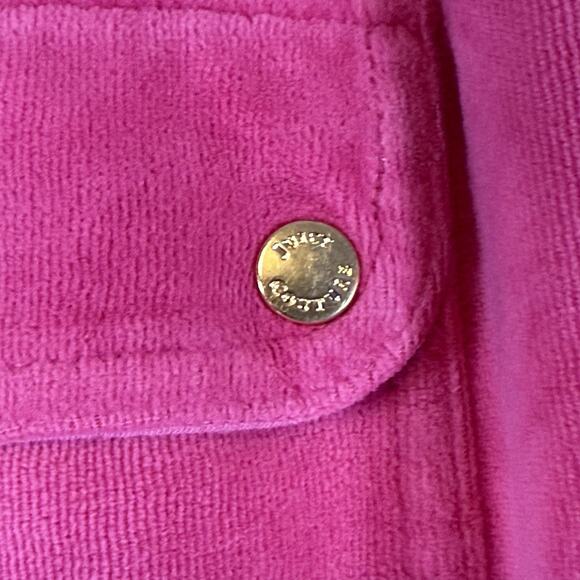 VTG Y2k Juicy Couture Pink Velour Track Pants SIZE MEDIUM Snap Pockets USA READ - Picture 14 of 15